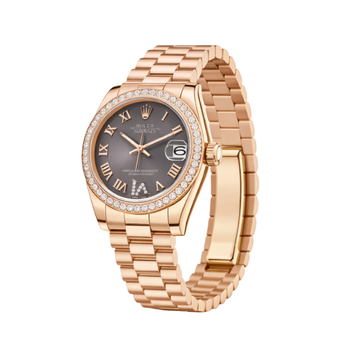 Rolex Watch | Datejust Diamond Bezel Black Dial