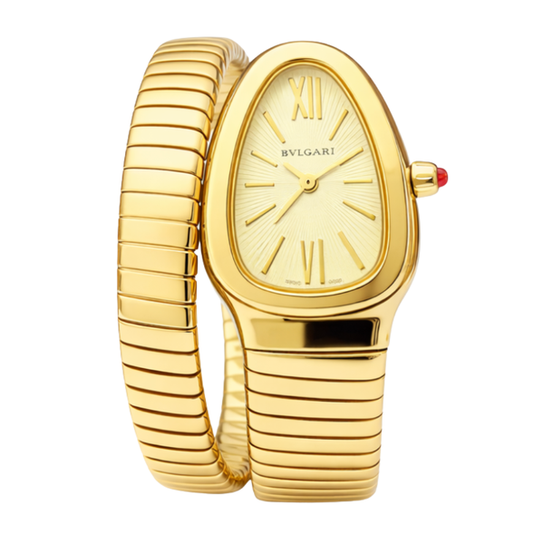 Bvlgari Watch | Serpenti Tubogas Spiral Steel & Yellow Gold
