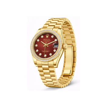 Rolex Watch | Datejust Red Diamond Bezel