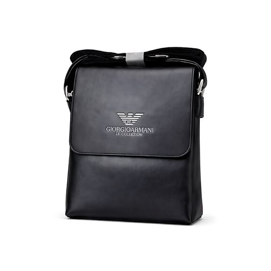 Armani Crossbody Bag | Black Leather - View 1