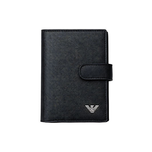 Armani Wallet | Black Leather Logo - View 2