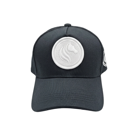 Classic Cap | Black Baseball Circular Logo - View 1