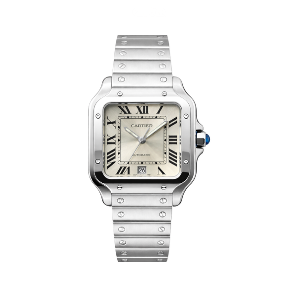 Cartier Watch | Santos de Cartier Automatic White Dial Silver