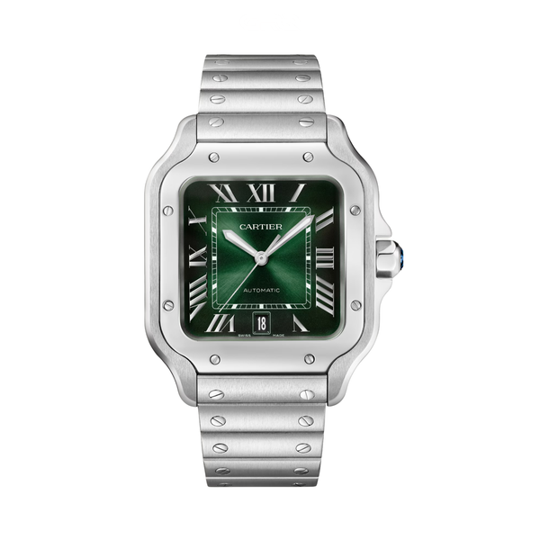 Cartier Watch | Santos de Cartier Large Green Dial Stainless Steel