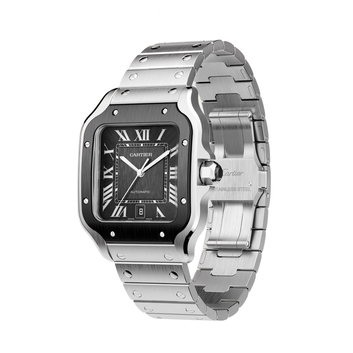 Cartier Watch | Santos de Cartier Steel Black Dial