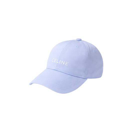 Celine Embroidered Cap - Light Blue - View 1