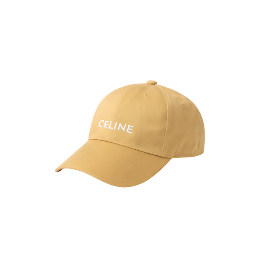 Celine Embroidered Cap - Yellow - View 1