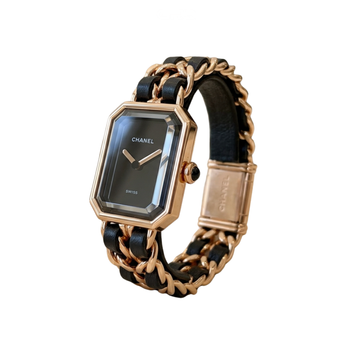Chanel Watch | Première Édition Originale Rose Gold & Black Leather Chain