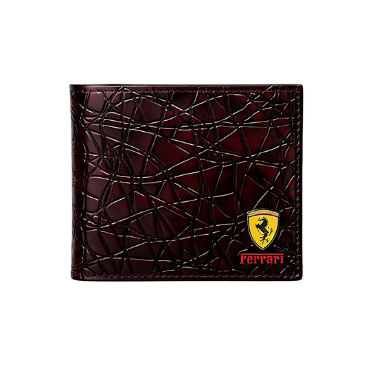 Ferrari Wallet | Premium Red Leather Horse Logo - View 2