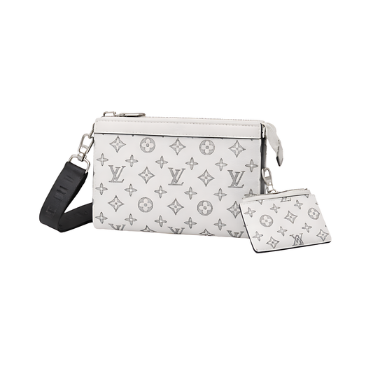 Louis Vuitton Clutch | Louis Vuitton LV Logo White - View 1