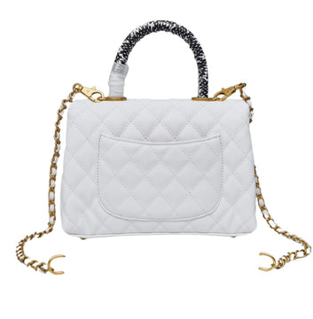 Chanel | Small Flap Bag With Top Handle In Quilted Leather - Free & Fast UAE Shipping