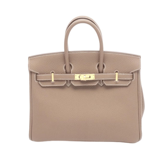 Hermès | Birkin 25 Bag In Etoupe Togo Leather With Gold Hardware - Free & Fast UAE Shipping