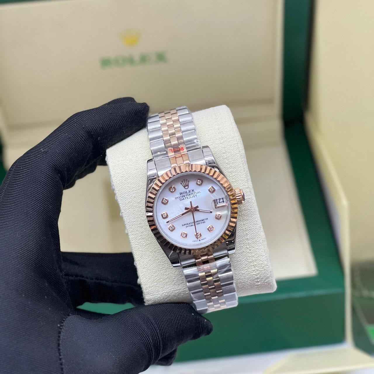 Rolex Watch | Datejust Diamond Bezel Rose Gold